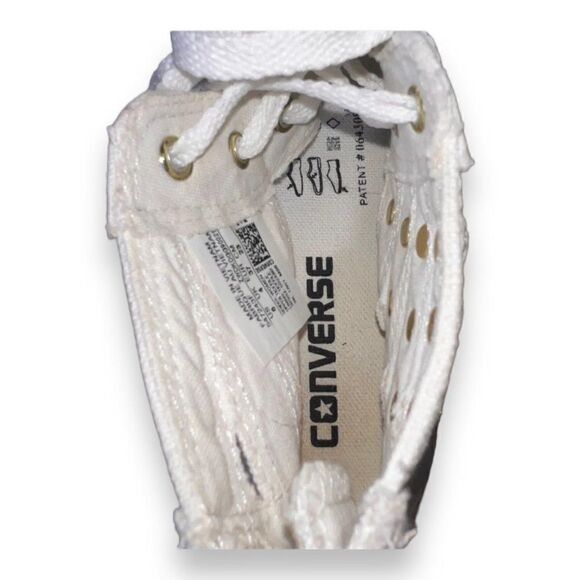 Converse Chuck Taylor CT Gladiator Hi White /Gold 547243F Women's 6 - Picture 9 of 11